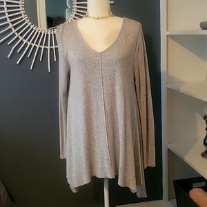 A symmetrical Gray tunic so soft